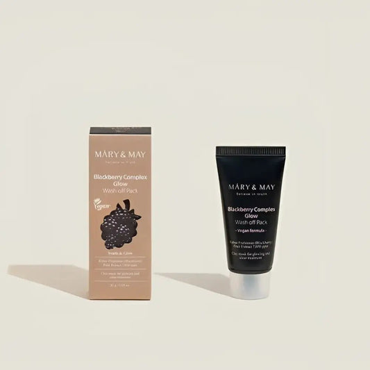 Mary May Blackberry Complex Glow Wash Off Pack 30g for Radiant Skin Boosts Glow and Cleanses Pores - 30g