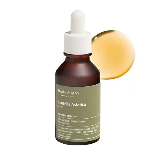 Mary&May Centella Asiatica Serum 30ml for Sensitive Skin Soothes Irritation and Boosts Elasticity - 30ml